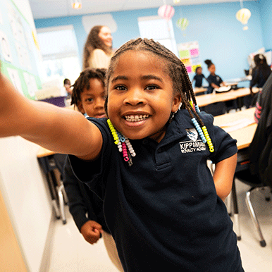 young student smiling