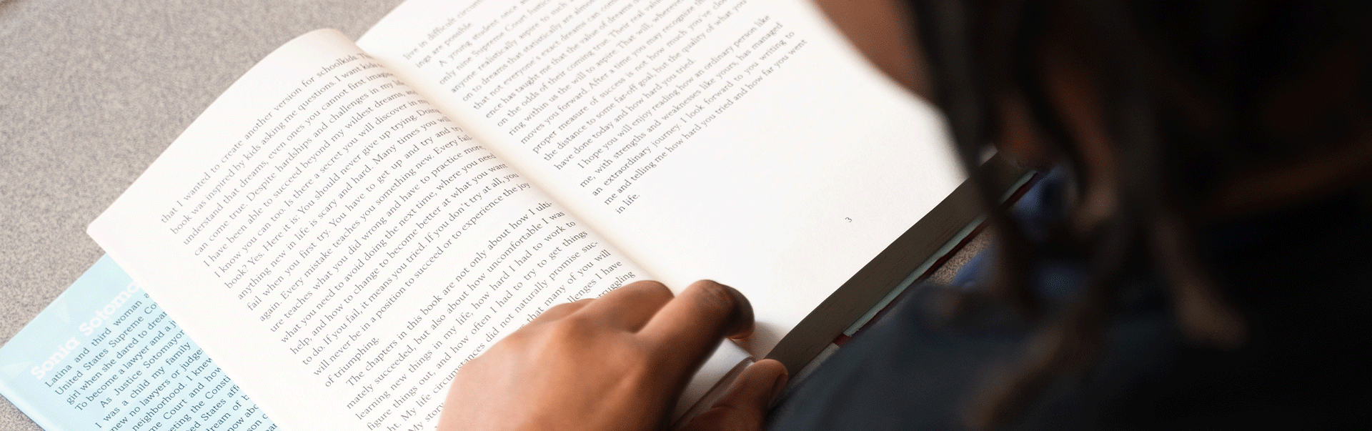 An open book on table